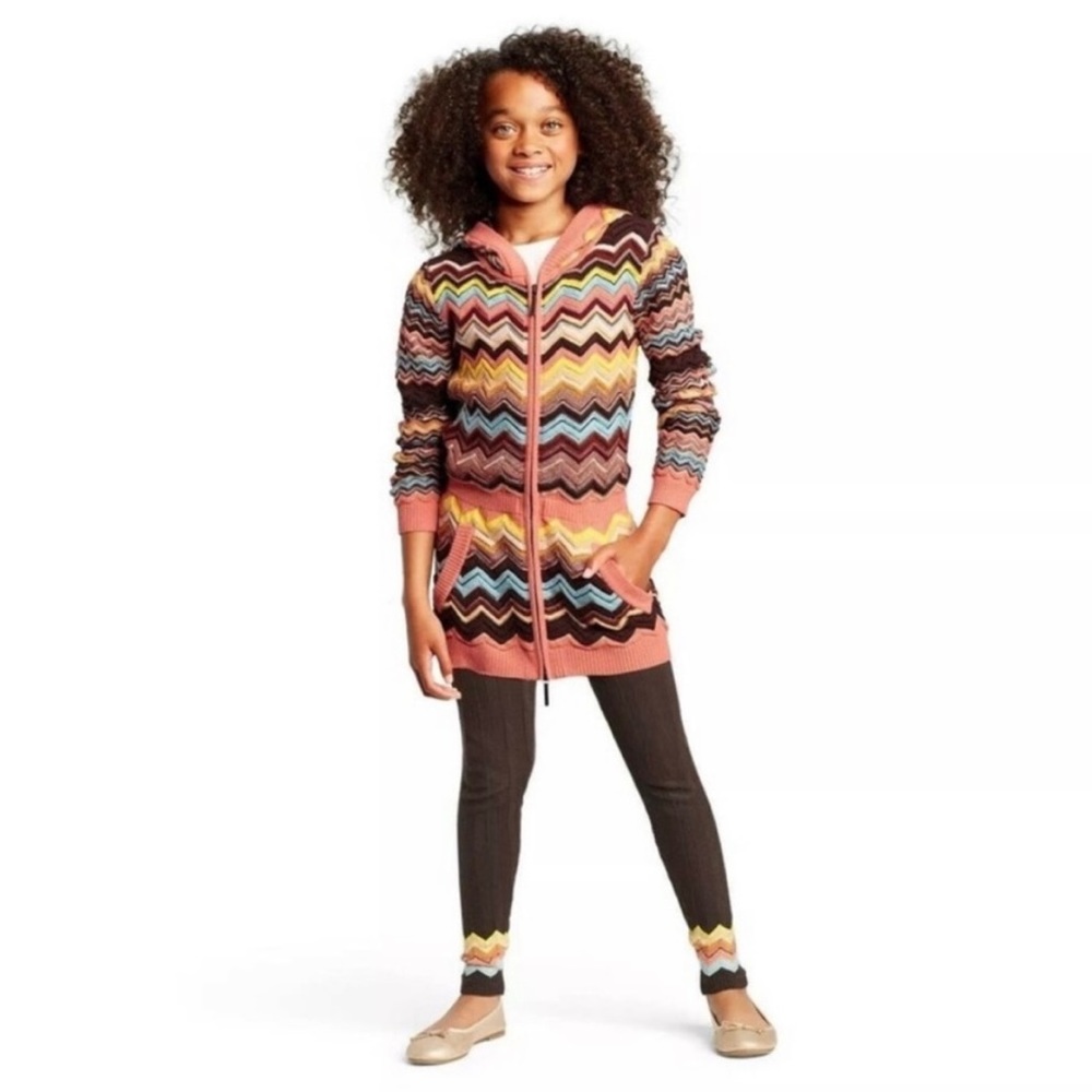 Missoni for Target Colore Zig Zag Hooded Zip-Up Cardigan